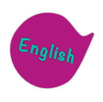 Bubble with the word English