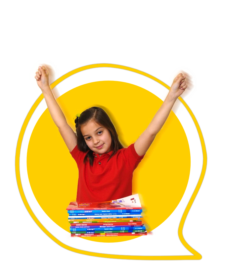 Girl raising her hands